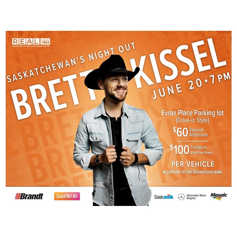 Regina Exhibition Association Limited to host live drive-in concert with JUNO Award winning country star Brett Kissel