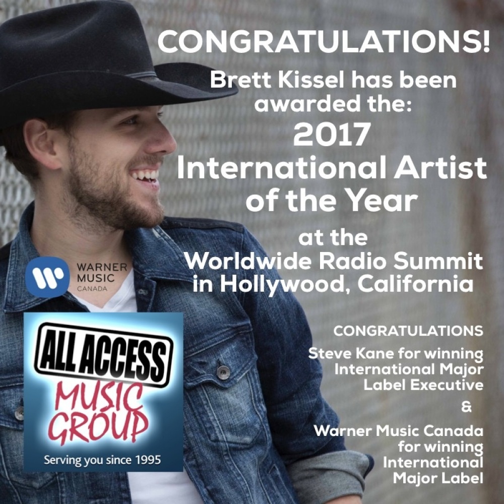 BRETT IS THE 2017 INTERNATIONAL ARTIST OF THE YEAR